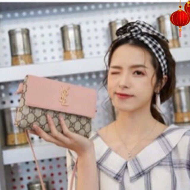 Túi da đeo chéo mix hoạ tiết