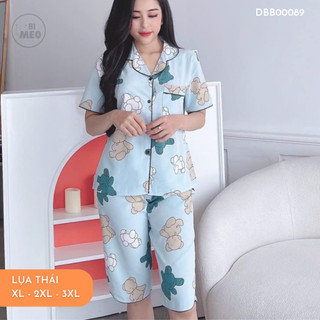 🌺 (FULLSIZE <75kg) BỘ PIJAMA LỤA QUẦN LỬNG TAY NGẮN🌺