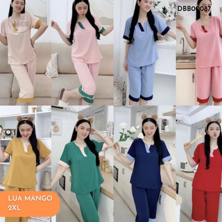 🌴 (FULLSIZE M-2XL ) ĐỒ BỘ PIJAMA MẶC NHÀ, SAU SINH LỤA LATIN QUẦN LỬNG 🌴