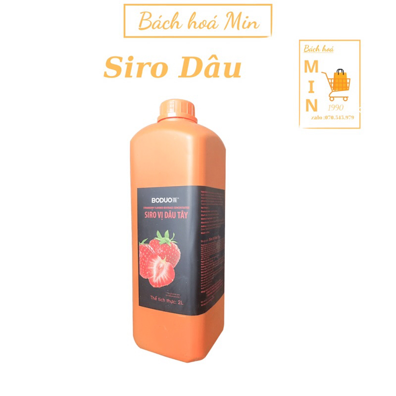 Siro đào/dâu/việt quất/bạc hà/táo xanh/đường đen/chanh leo Boduo