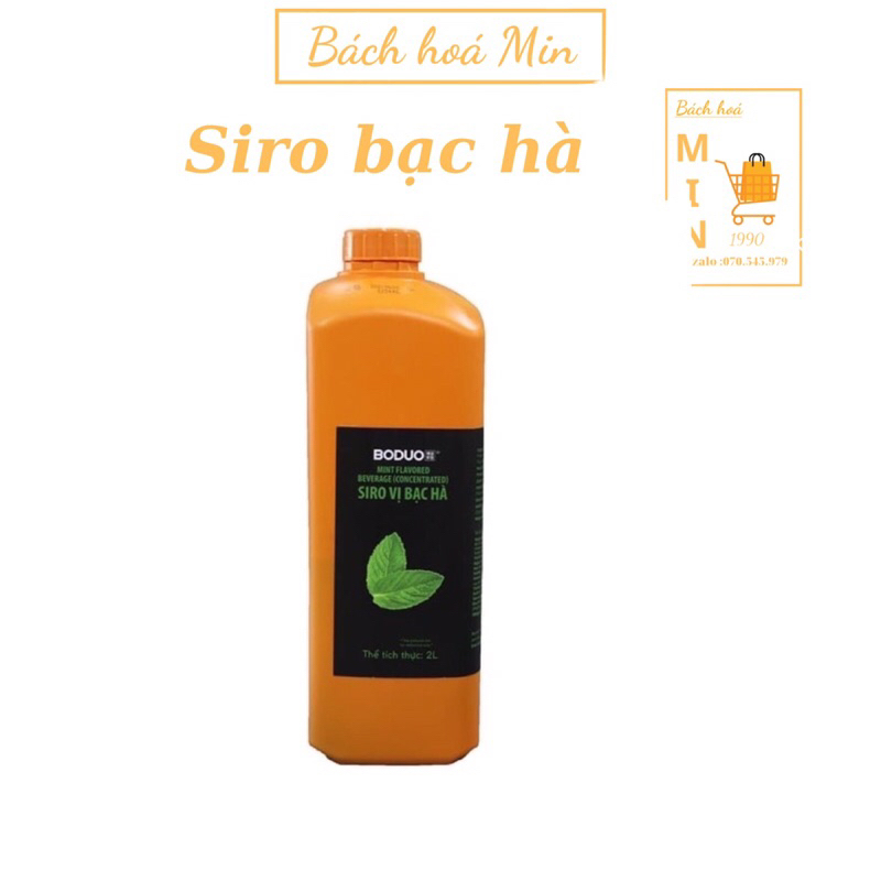 Siro đào/dâu/việt quất/bạc hà/táo xanh/đường đen/chanh leo Boduo