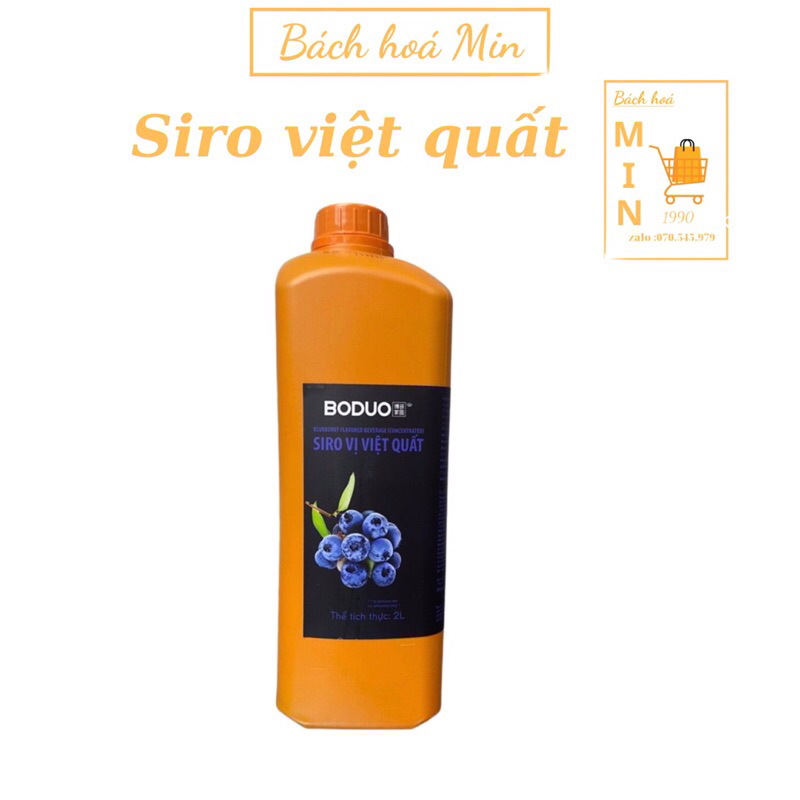 Siro đào/dâu/việt quất/bạc hà/táo xanh/đường đen/chanh leo Boduo