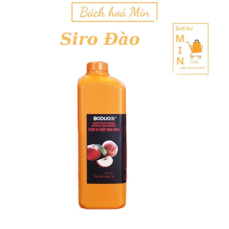 Siro đào/dâu/việt quất/bạc hà/táo xanh/đường đen/chanh leo Boduo