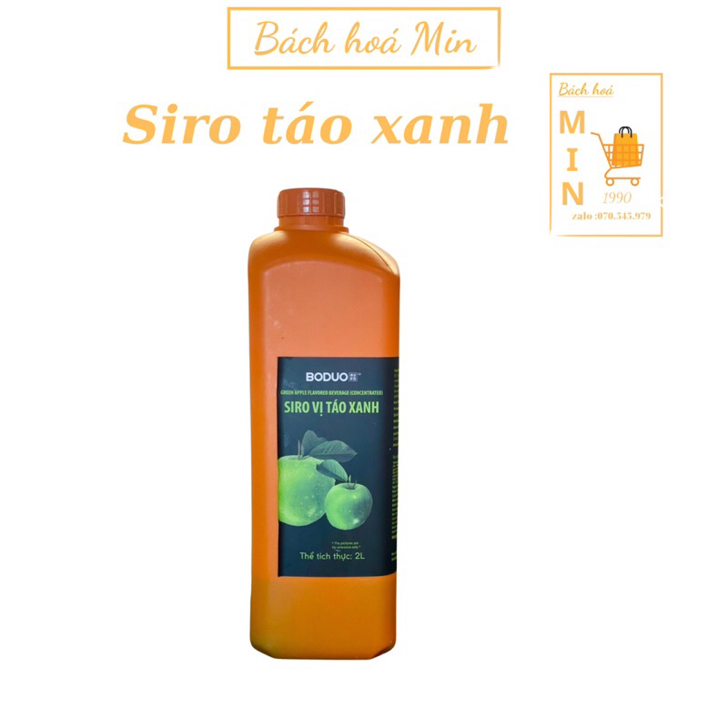 Siro đào/dâu/việt quất/bạc hà/táo xanh/đường đen/chanh leo Boduo