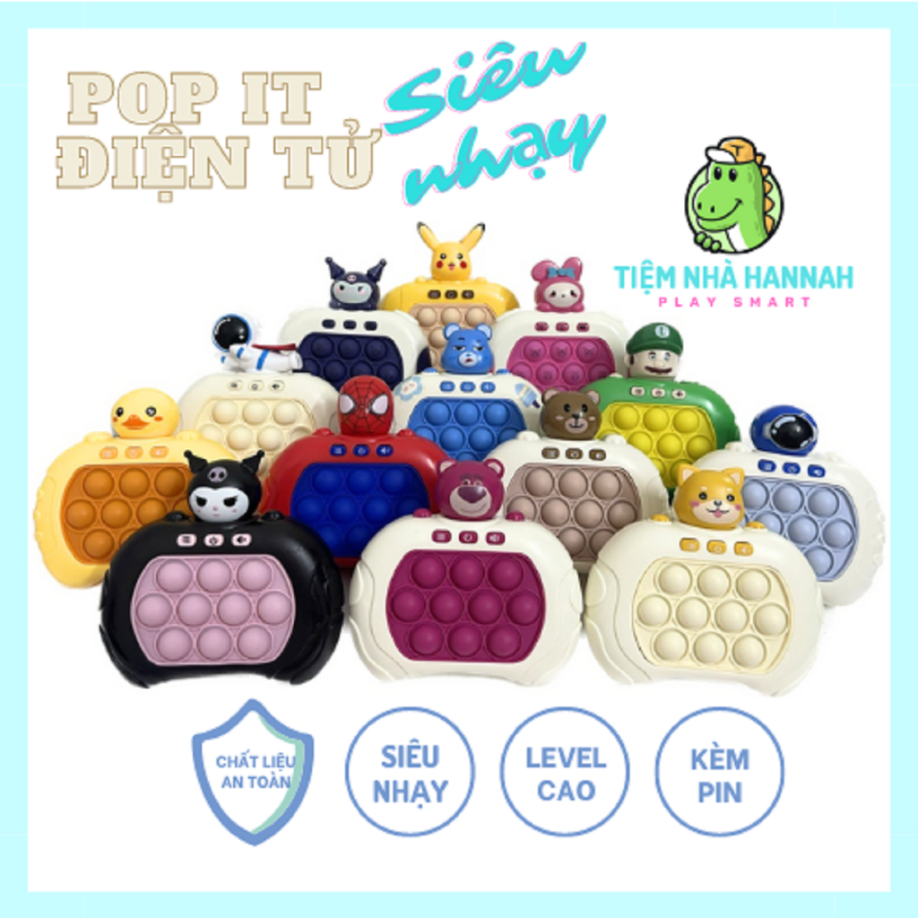 (Màn Hình Số- 6 Chế Độ ) Đồ Chơi Pop It Thế Hệ Mới Máy Game Giải Trí BẤM Nút Theo Đèn Nhạc Với Nhiều Level Giảm Stress