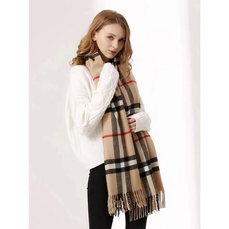 Khăn dạ hoạ tiết BBR size 65x180cm