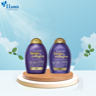 Cặp gội xả ogx thick & full biotin & collagen 385ml mỹ