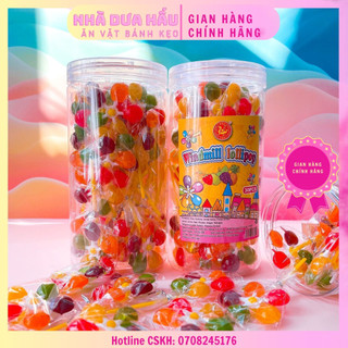 Sỉ- Hủ gồm 30 cây kẹo mút que hình chong chóng sắc màu Windmill Lolipop Hongkong que 15gam