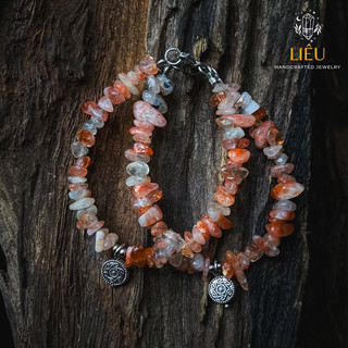 Vòng tay đá Mặt Trời - Sunstone thô