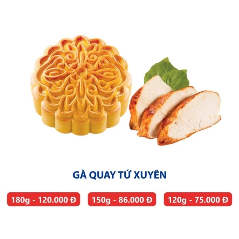 Bánh trung thu Gà Quay Tứ Xuyên 1 trứng KIDO’s Bakery 150g (Tặng kèm hộp cao cấp khi mua đơn 2 bánh 