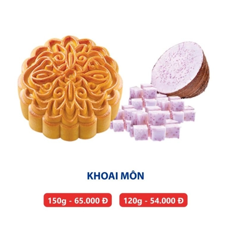 Bánh trung thu Khoai Môn 1 trứng KIDO’s Bakery 150g (Tặng kèm hộp cao cấp khi mua đơn 2 bánh và 4 bá