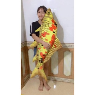 Gối ôm 3d cá chép vàng đồng 1m2