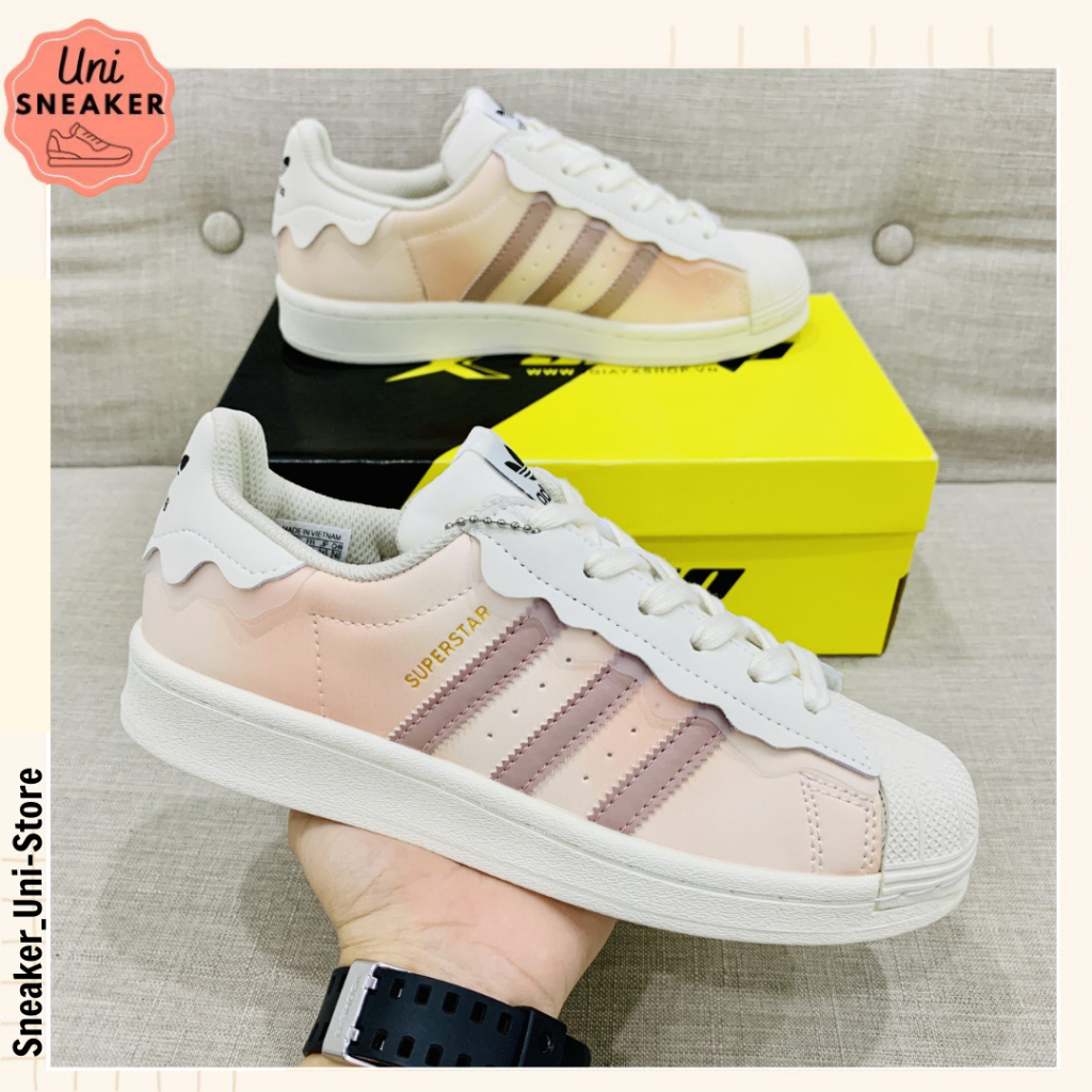 Giày Adidas_ Sò Nam Nữ, Giày Adidas_Superstar Mũi Sò 3 Màu Full Box Bill