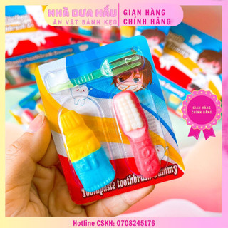 Độc lạ- Kẹo dẻo hình kem đánh răng siêu cute cho bé SNS Hongkong vỉ 20gam