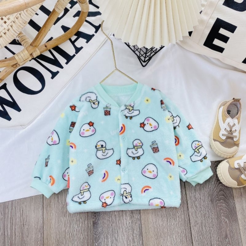 Áo Khoác Lông Tuyết Mềm Ấm Cho Bé Sơ Sinh 3-10kg / ÁO TUYẾT CỔ