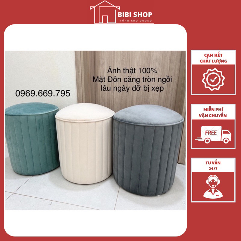 Ghế Đôn Sofa Ghế Bàn Trang Điểm - Bọc Mút Dày Dặn - HOÀN TIỀN 100% NẾU KHÁCH KHÔNG HÀI LÒNG