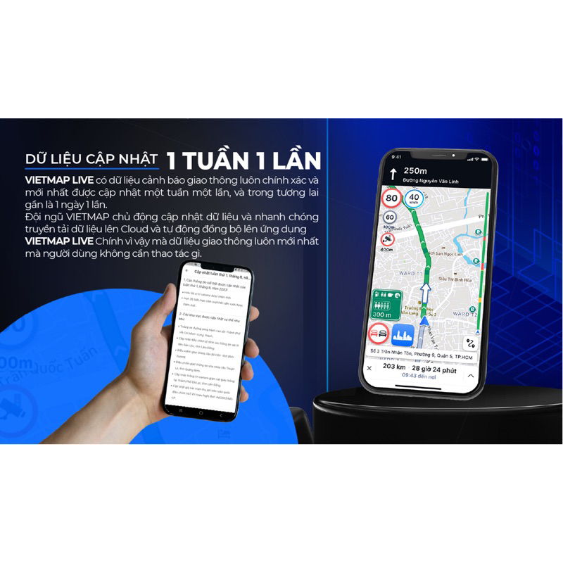 Vietmap Live dẫn đường cho oto có đầy đủ cảnh báo giao thông