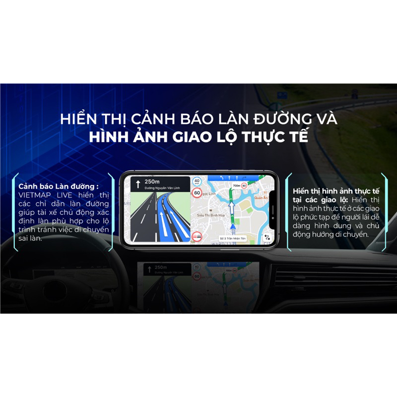 Vietmap Live dẫn đường cho oto có đầy đủ cảnh báo giao thông
