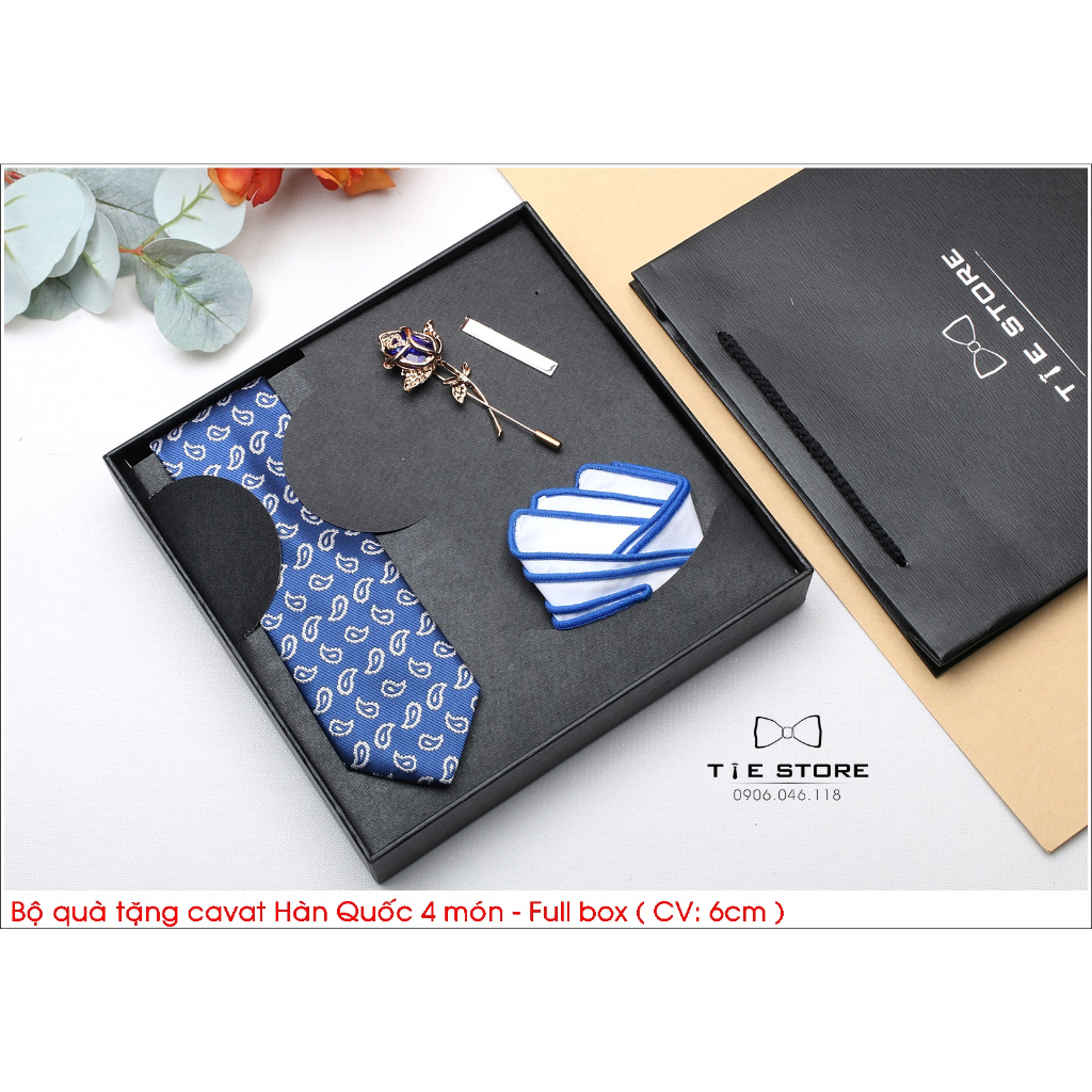 Bộ cà vạt nam cao cấp full box - 5564