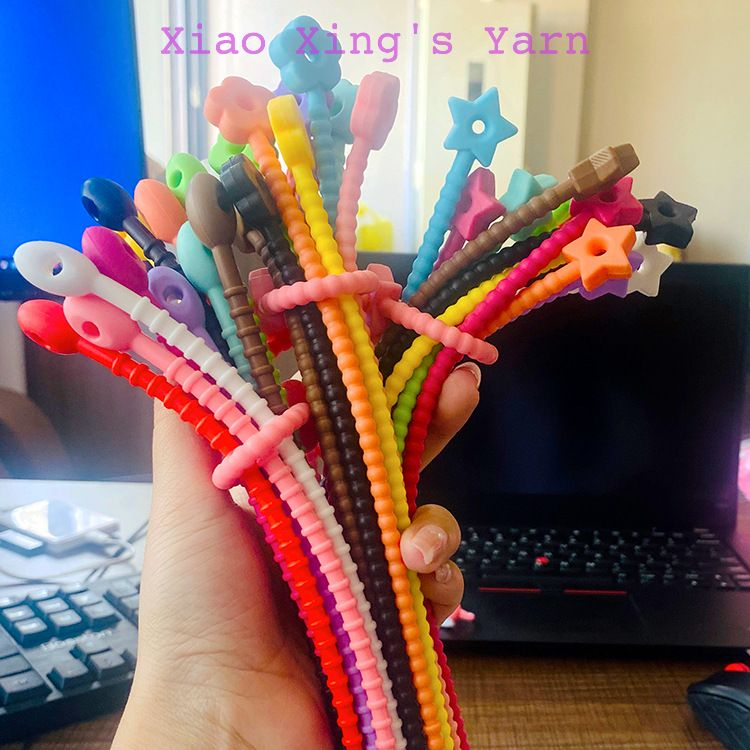 Dây silicon dùng làm móc khoá - Cuộn dây cáp đa năng nhiều màu sắc | Xiaoxingyarn