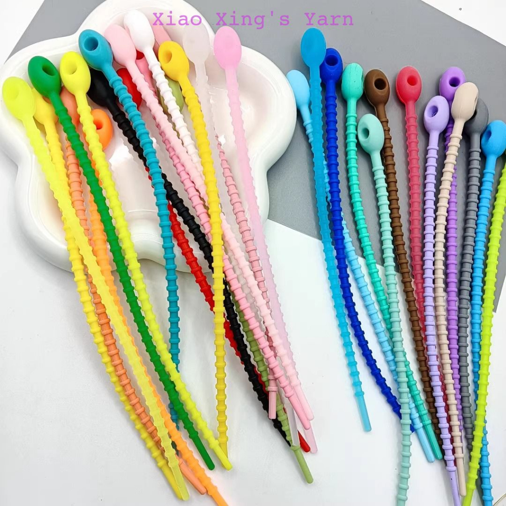 Dây silicon dùng làm móc khoá - Cuộn dây cáp đa năng nhiều màu sắc | Xiaoxingyarn