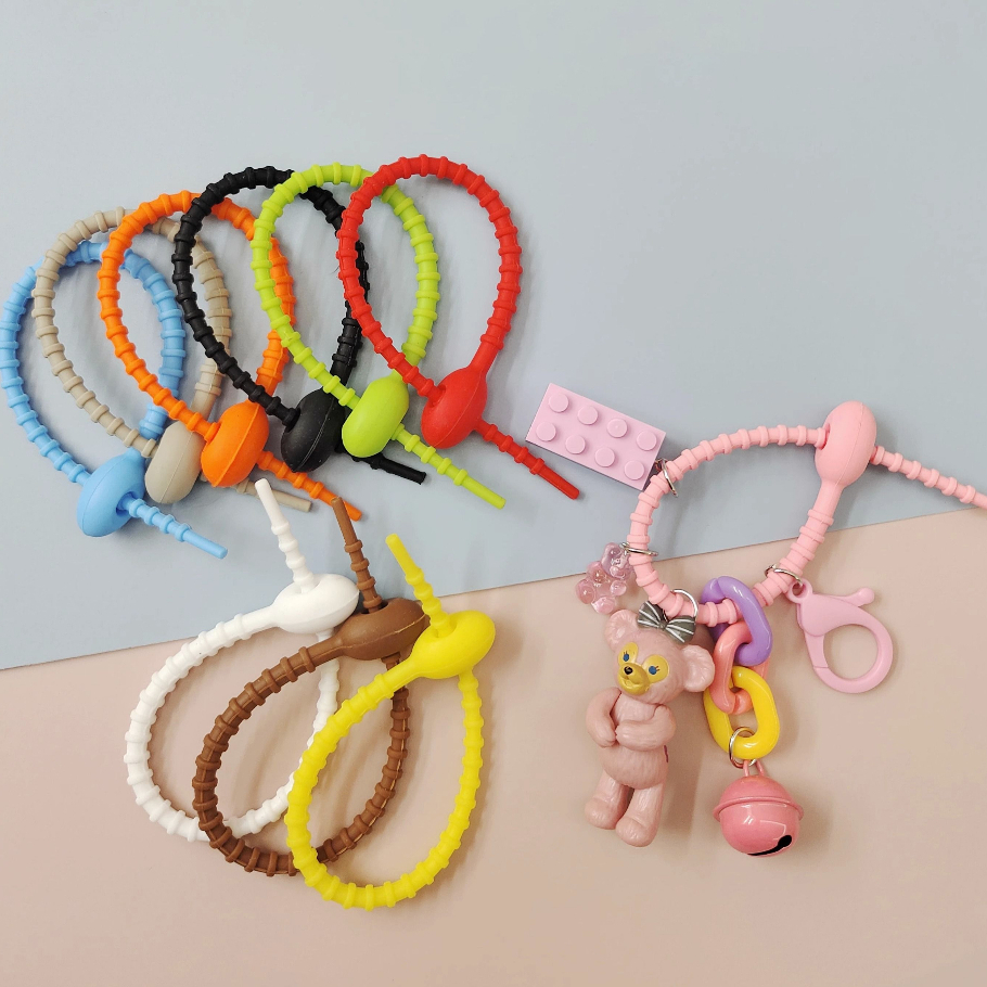 Dây silicon dùng làm móc khoá - Cuộn dây cáp đa năng nhiều màu sắc | Xiaoxingyarn