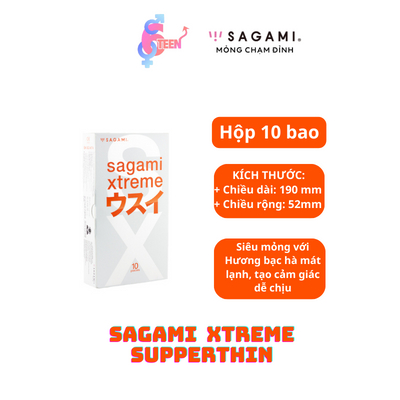 Bao cao su Sagami Xtreme - Superthin - bcs mỏng - kéo dài thời gian