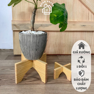 Đôn gỗ mini đặt cây cảnh - kệ gỗ decor cây cảnh ccg11