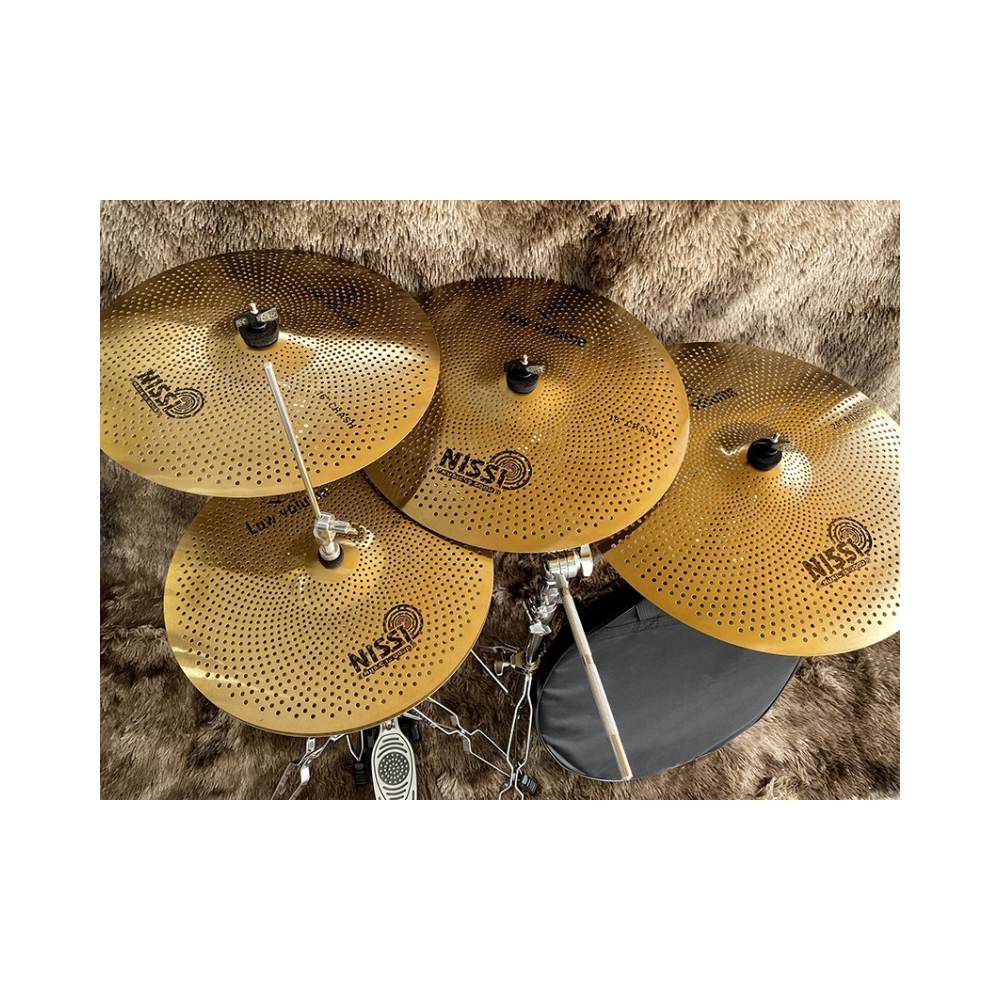 Bộ Cymbal Trống Nissi Low Volume Giảm Âm Dành Cho Tập Luyện