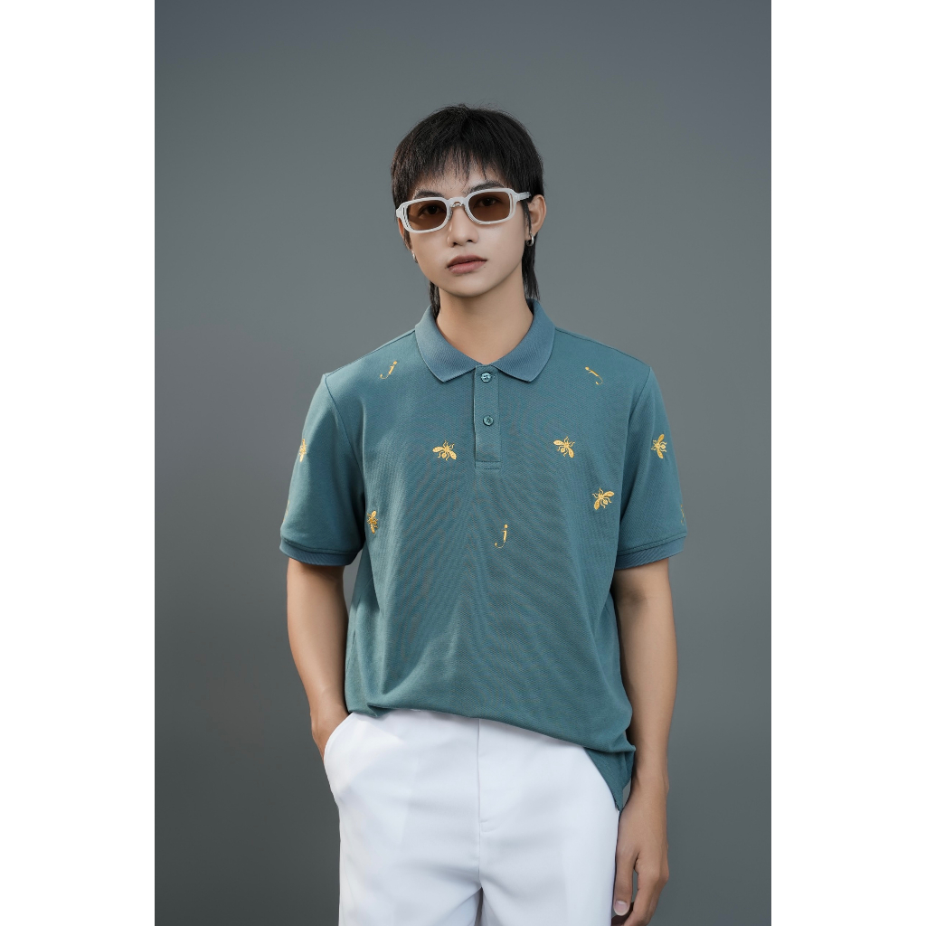 Áo Polo Nam Có Cổ William Vải Cá Sấu Gai Mắt Chim Thoáng Khí Co Giãn 4 Chiều  - J16