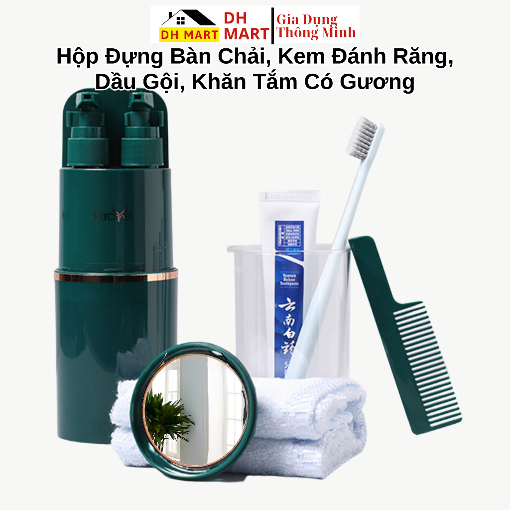 Hộp Đựng Bàn Chải Đánh Răng Du Lịch ETRAVEL, 5 Trong 1 Tiện Lợi Nhỏ Gọn Khi Đi Công Tác