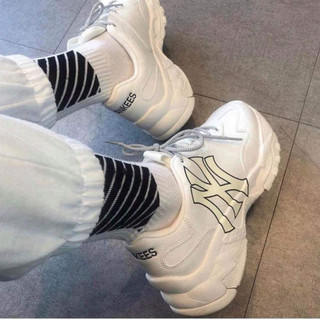 Giày mlb big ball chunky ny trắng unisex hàn quốc
