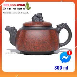 Ấm trà Tử Sa Long Trấn Sơn Cước đẹp (cao cấp) - ấm tử sa nghi hưng dùng trà đạo cùng trà ô long, trà mạn,trà thái nguyên