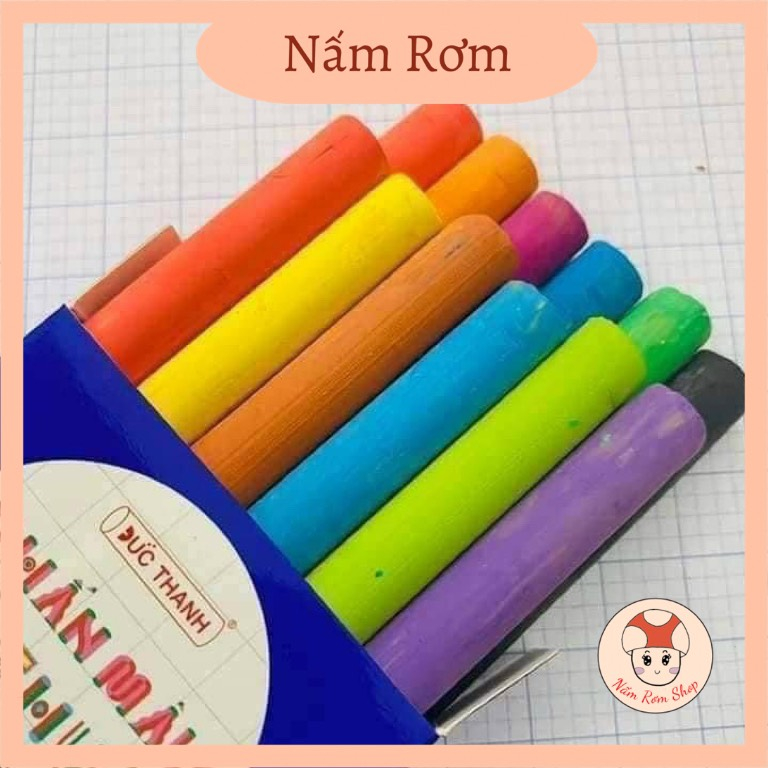 Hộp phấn 12 màu mỹ thuật - không bụi, trang trí bảng, vẽ tranh nghệ thuật Đức Thanh siêu tươi sáng