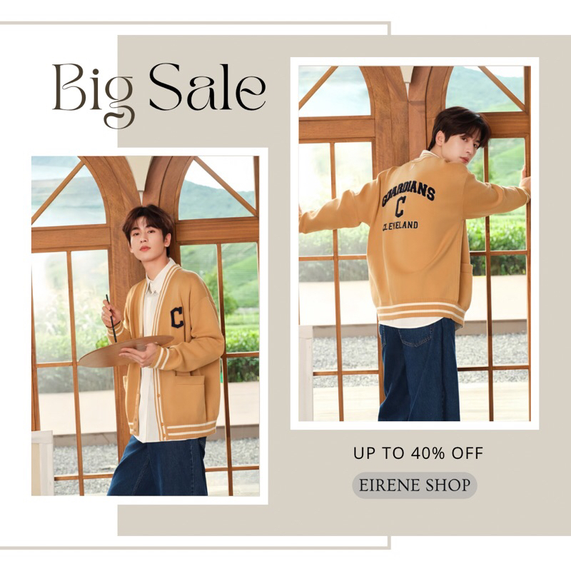 Áo len Cardigan unisex phong cách Hàn Quốc mẫu độc quyền mới nhất 2023 thêu logo