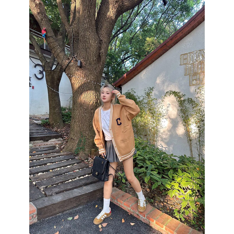 Áo len Cardigan unisex phong cách Hàn Quốc mẫu độc quyền mới nhất 2023 thêu logo