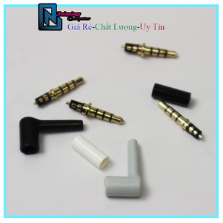 Đầu Jack 3.5mm Cắm 4 Khấc Vỏ Nhựa Mạ Vàng