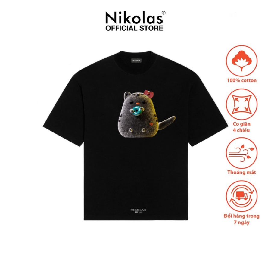 Áo thun Unisex Nikolas 100% Cotton Nhím TEE