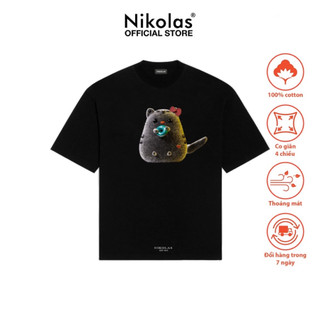 Áo thun unisex nikolas 100% cotton nhím tee