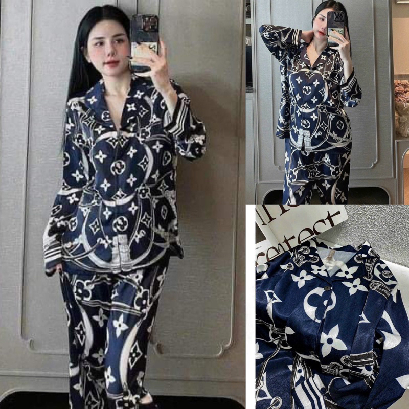 PYJAMA DÀI HOẠ TIẾT XƯỢC QUẢNG CHÂU CAO CẤP MÃ 2023-1805