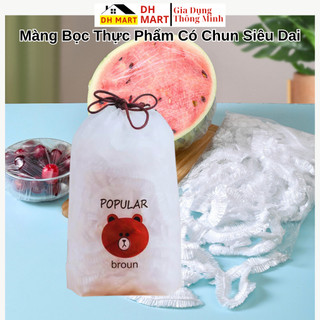 Túi Màng Bọc Thực Phẩm Gấu POPULAR Chất Liệu PE Co Dãn Có Chun Siêu Dai, Có Thể Tái Sử Dụng