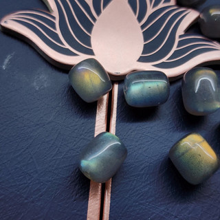 [Labradorite][1 hạt] Hạt lẻ lu thống Labradorite 9x11mm