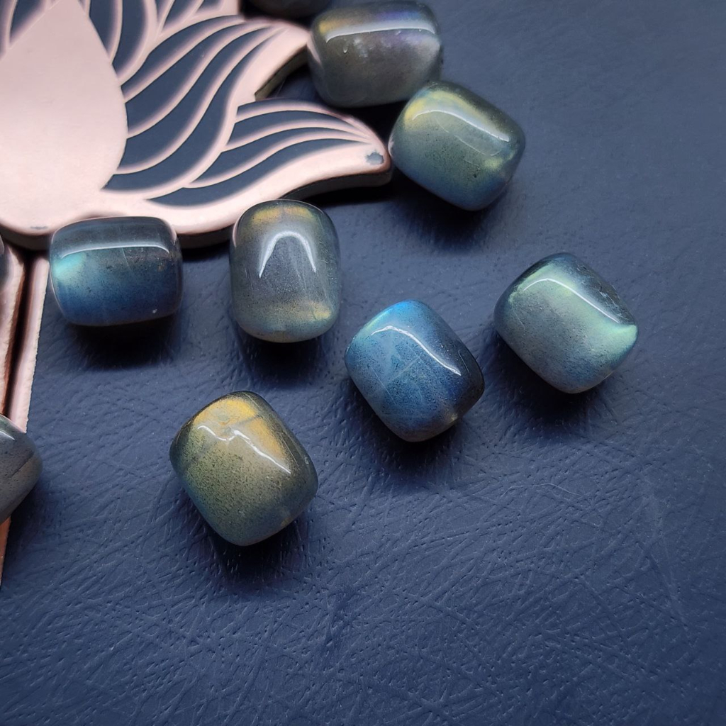 [Labradorite][1 hạt] Hạt lẻ lu thống Labradorite 9x11mm