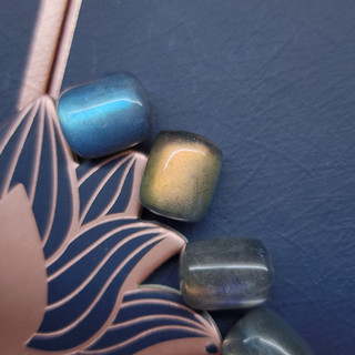 [Labradorite][1 hạt] Hạt lẻ lu thống Labradorite 9x11mm