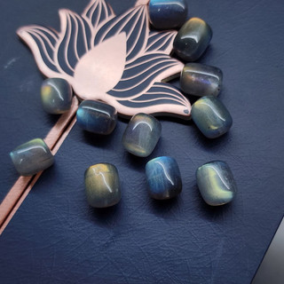[Labradorite][1 hạt] Hạt lẻ lu thống Labradorite 9x11mm