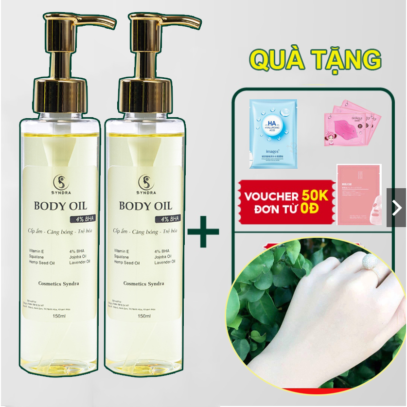 Body Oil 4% Bha căng bóng da,cấp ẩm , làm trẻ hoá , ngăn viêm lỗ chân lông
