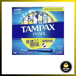   Hàng Mỹ  Băng vệ sinh Tampon siêu thấm 50 miếng Tampax Pearl Đủ mẫu - Đủ màu ! - 50 miếng 