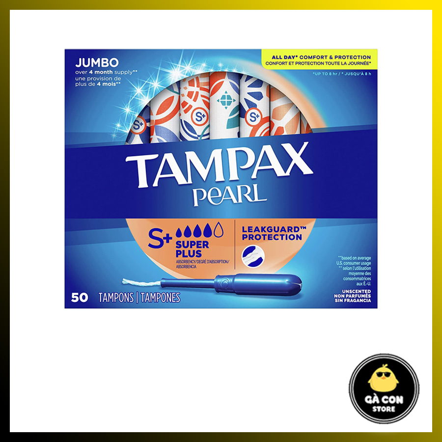 Băng vệ sinh Tampon siêu thấm 50 miếng Tampax Pearl Đủ mẫu - Đủ màu ! - 50 miếng
