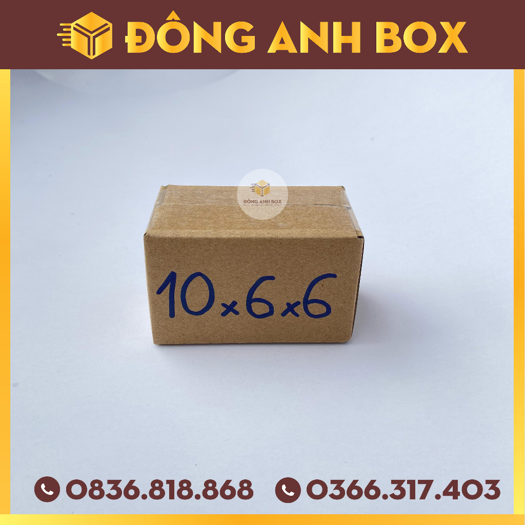 Set 50 hộp 10x6x6, hộp giấy đóng hàng, hộp shipcod ,hộp carton giá rẻ tại xưởng