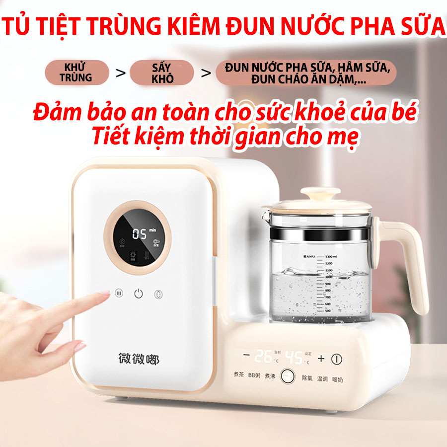 Máy tiệt trùng và sấy khô bình sữa, Máy tiệt trùng bình sữa sấy khô UV, đồ dùng cho bé, máy đung nước pha sữa cho bé
